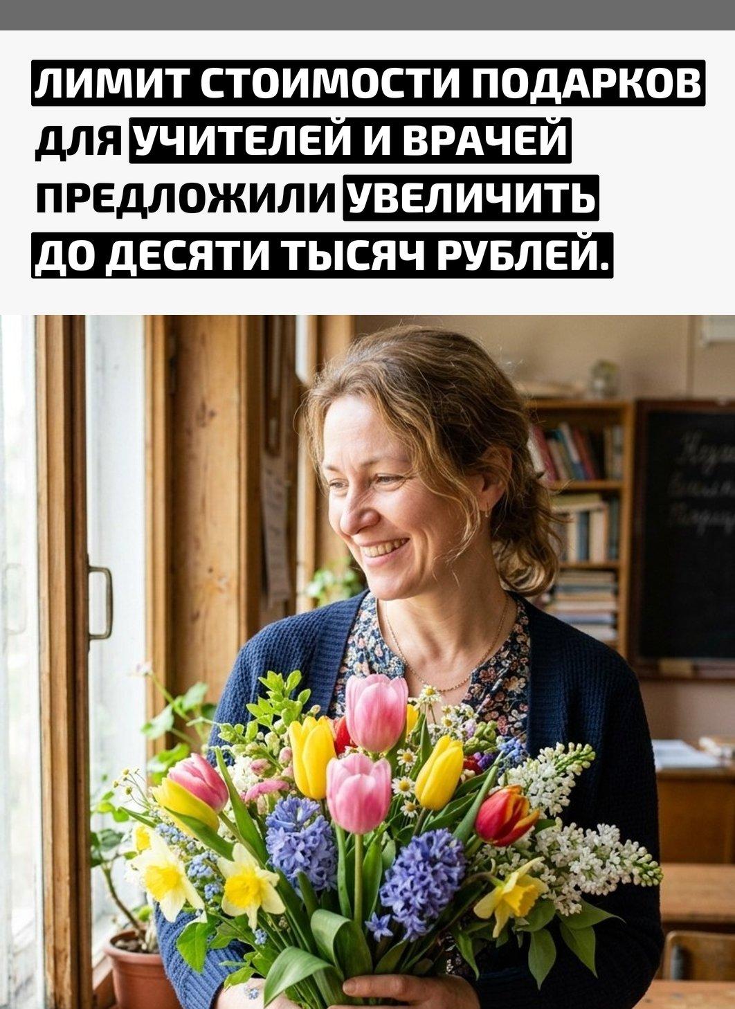 Действующее ограничение в три тысячи рублей было установлено почти 20 лет назад. По мнению депутатов, эта сумма уже давно не соответствует реальной стоимости цветов и небольших сувениров, которые принято дарить в знак благодарности.