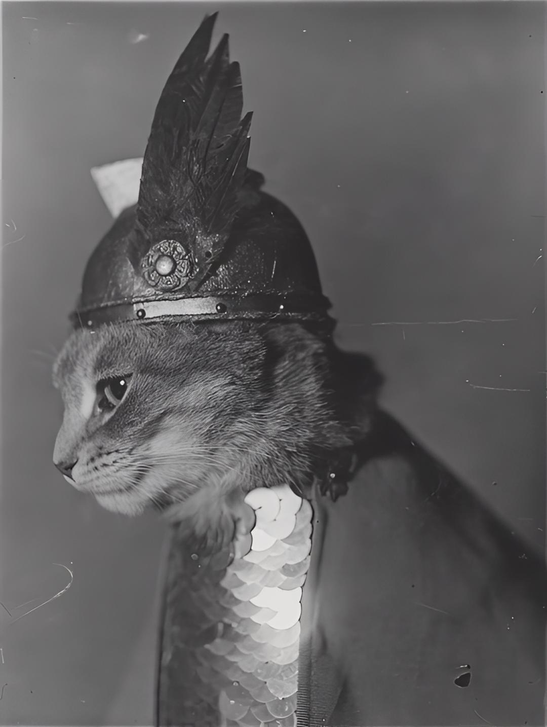 Милые винтажные котики в изысканных нарядах словно пришли к нам из прошлого, неся частичку старинного очарования