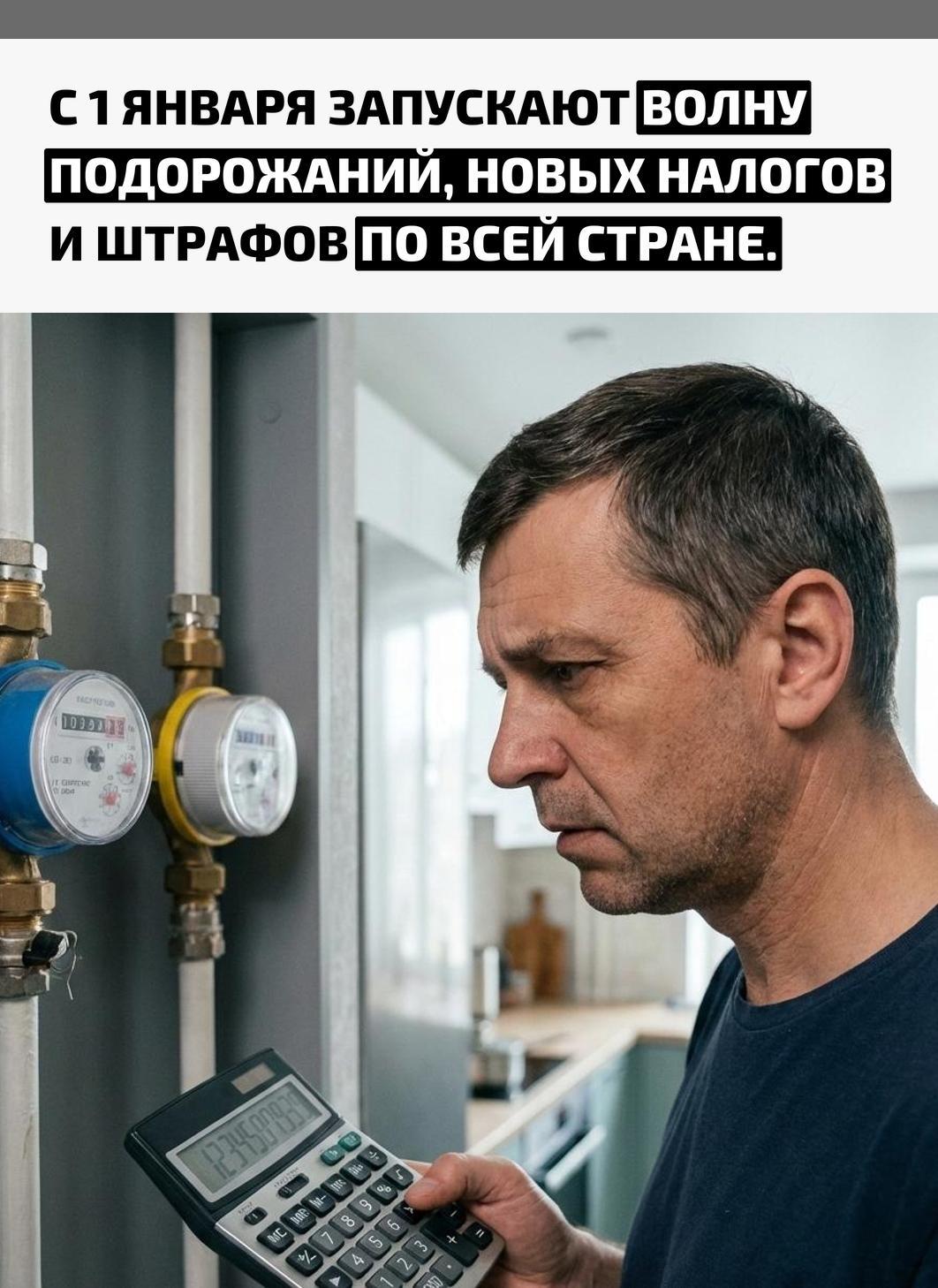 Коммунальные услуги вырастут дважды за год: с 1 января — на 1,7% из‑за НДС, с 1 октября — ещё на 8–22%