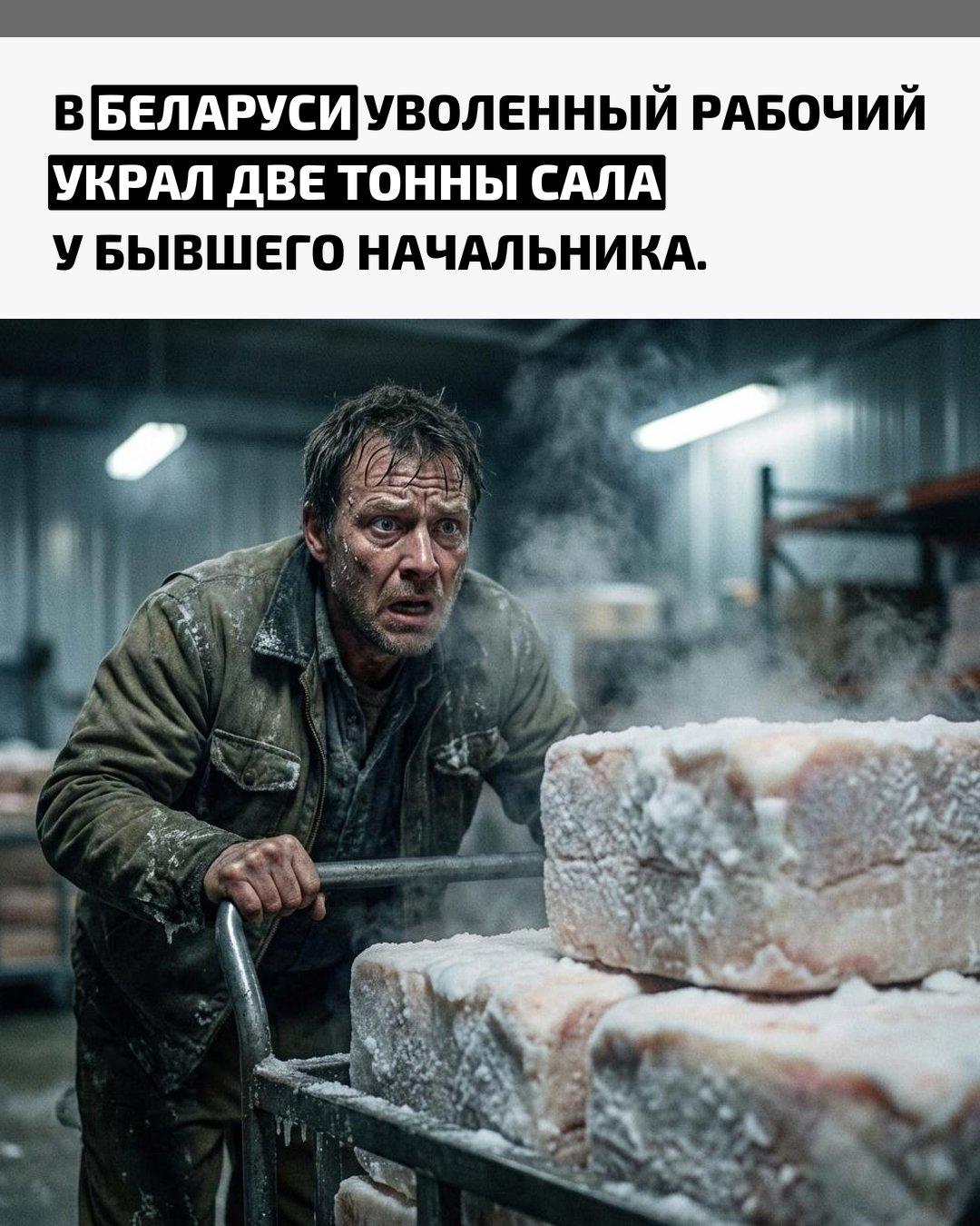 В Могилевском районе предприниматель лишился более 2 000 килограммов сала со склада. Когда полиция начала проверку, выяснилось, что похитителем оказался его бывший сотрудник — 22‑летний парень, недавно уволенный с работы.